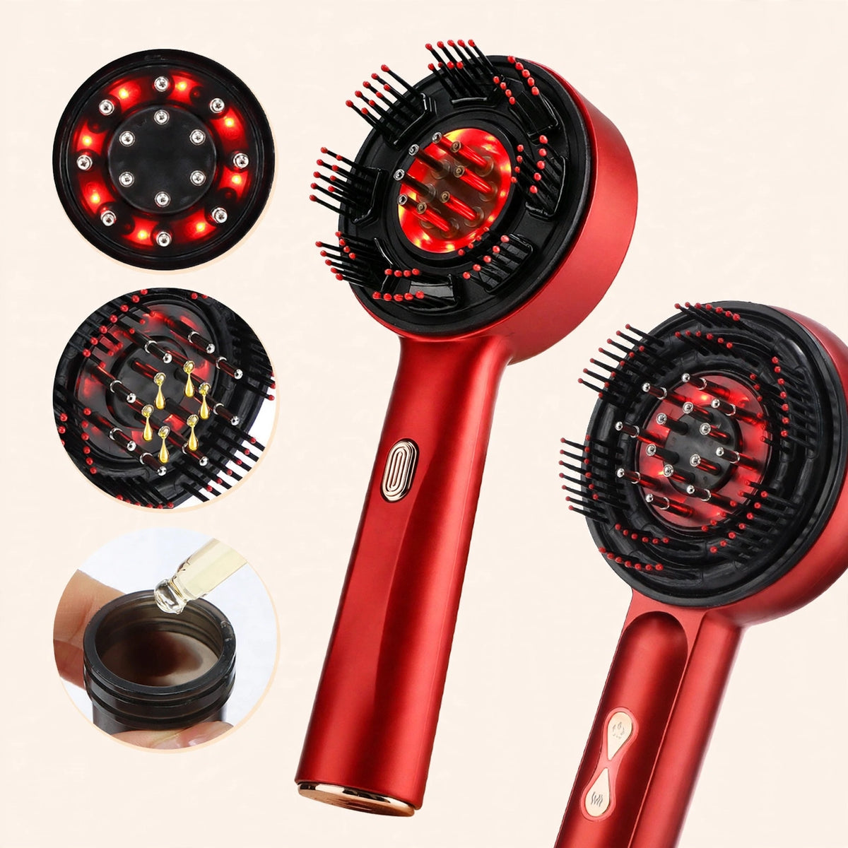 Luméa RootRevive – 3-in-1 Red Light Scalp Massager & Oil Applicator